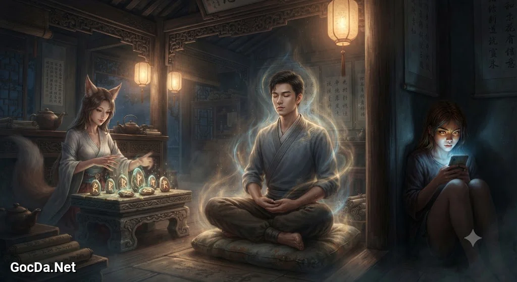 Truyện Đại Đạo Ẩn Trong Thành Phố: Người Gác Đền Giữa Ngã Ba Thế Giới - Linh Chi Bám Đuôi - Ảnh minh họa phân cảnh 1