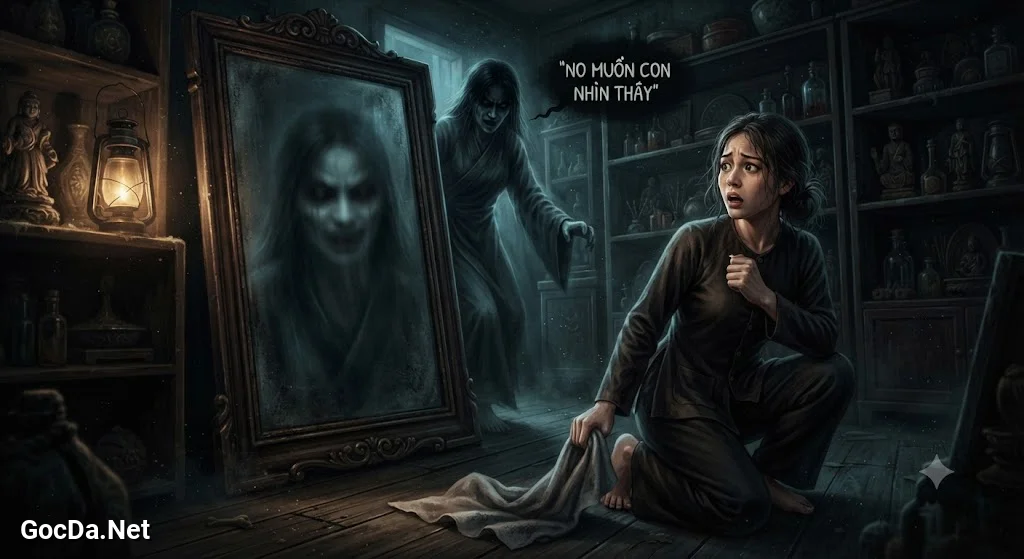 Truyện Cà phê xem bói Trừ Tà - Thảo Nhi Thấy Dư Ảnh Trong Gương - Ảnh minh họa phân cảnh 1