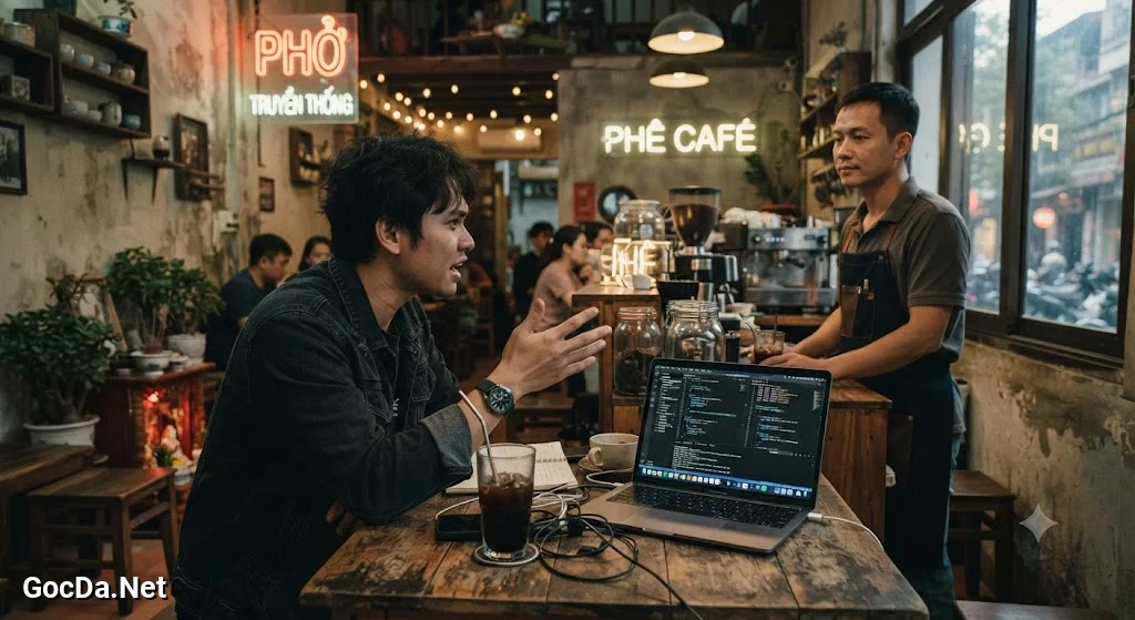 Truyện Ẩn Sĩ Cafe Phố Thị - Hoàng Quân Và Lỗi Code Bí Ẩn - Ảnh minh họa phân cảnh 3