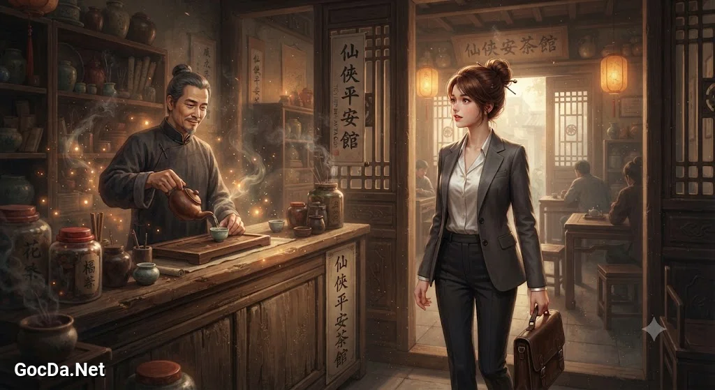 Truyện Đại Đạo Ẩn Trong Thành Phố: Người Gác Đền Giữa Ngã Ba Thế Giới - Bình An Trà Quán - Ảnh minh họa phân cảnh 3