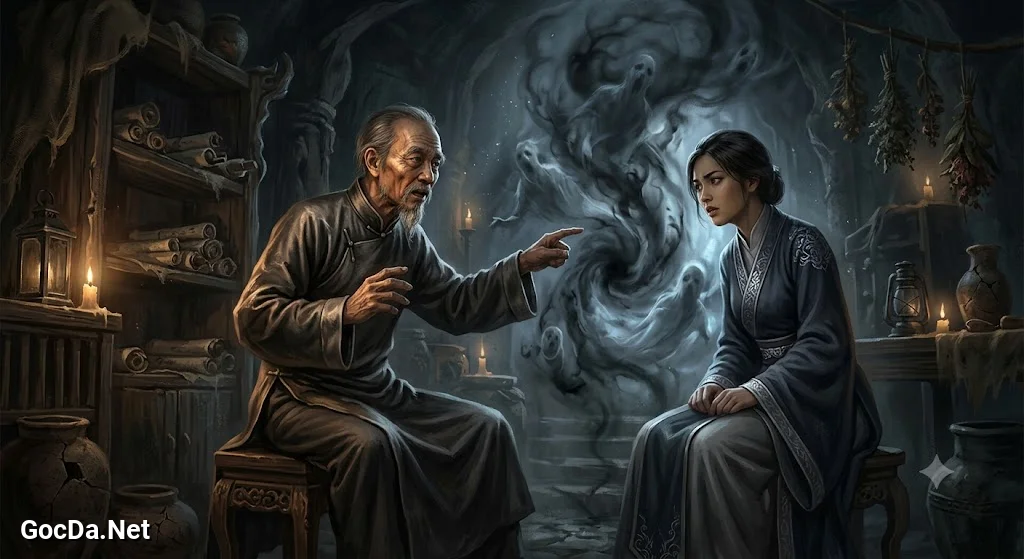 Truyện Cà phê xem bói Trừ Tà - Ông Kim Kể Chuyện Về Kẻ Thu Gom Oán Khí - Ảnh minh họa phân cảnh 1